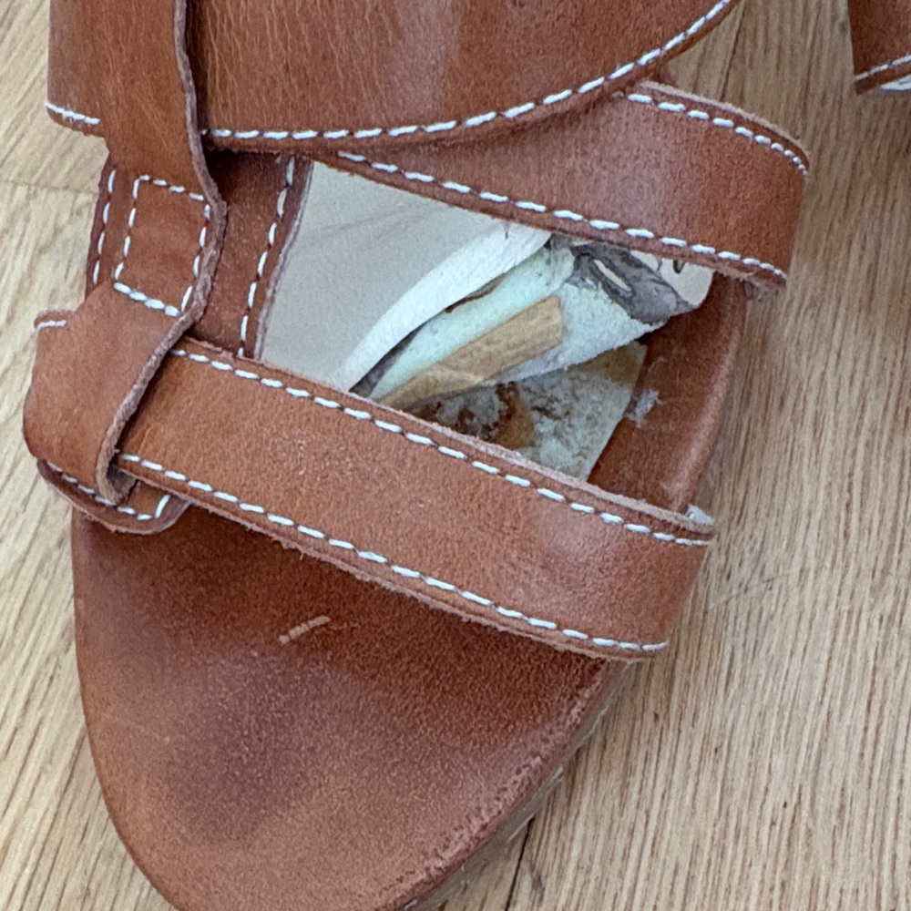 Coach Tan Leather Strappy Sandals - Picture 5 of 5